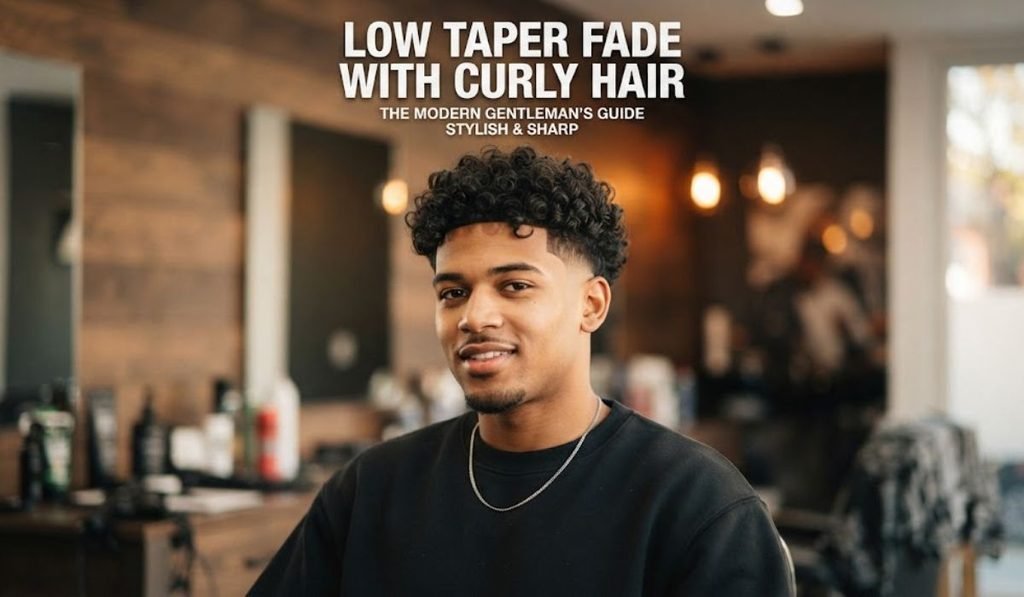 Low Taper Fade with Curly Hair