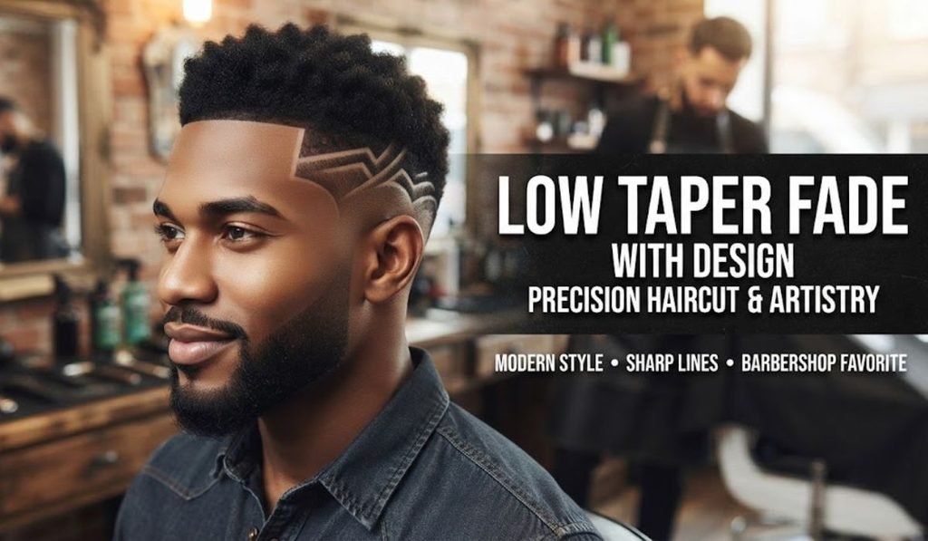 Low Taper Fade with Design