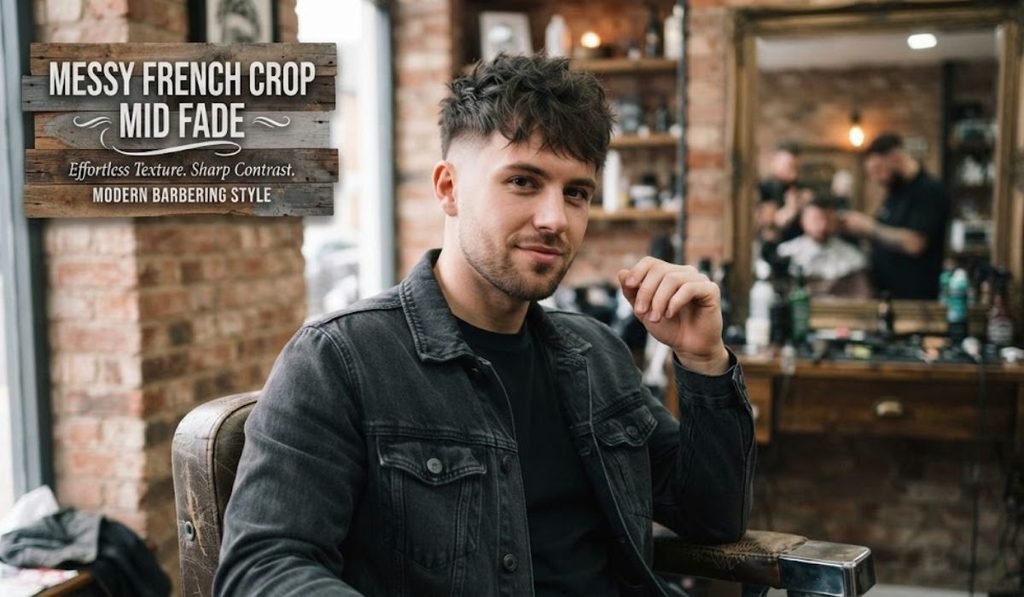 Messy French Crop Mid Fade