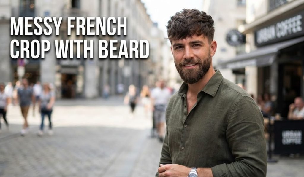 Messy French Crop With Beard