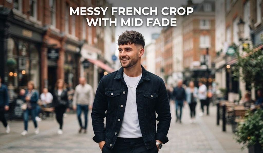 Messy French Crop With Mid Fade