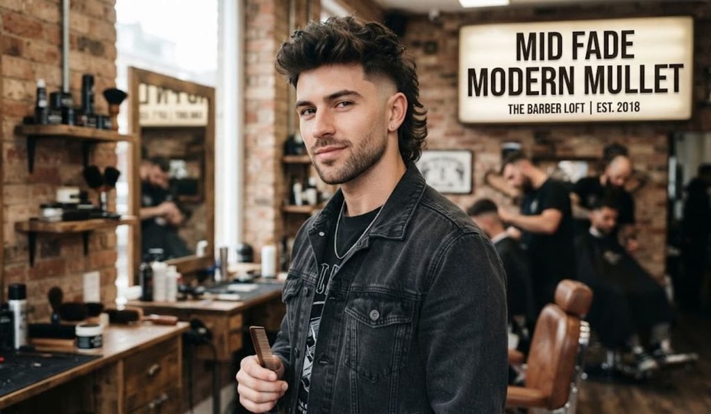 Mid Fade Modern Mullet