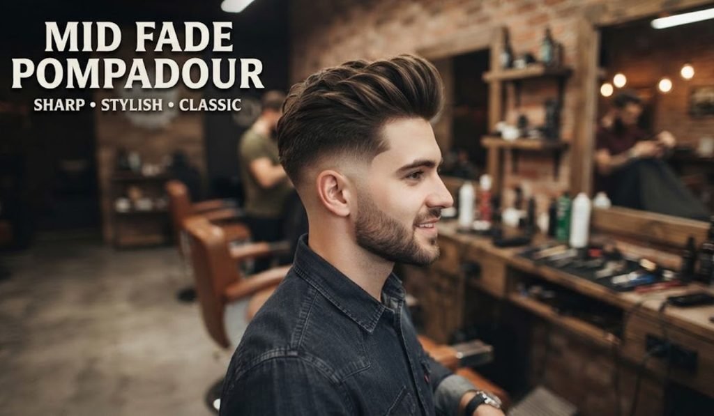 Mid Fade Pompadour