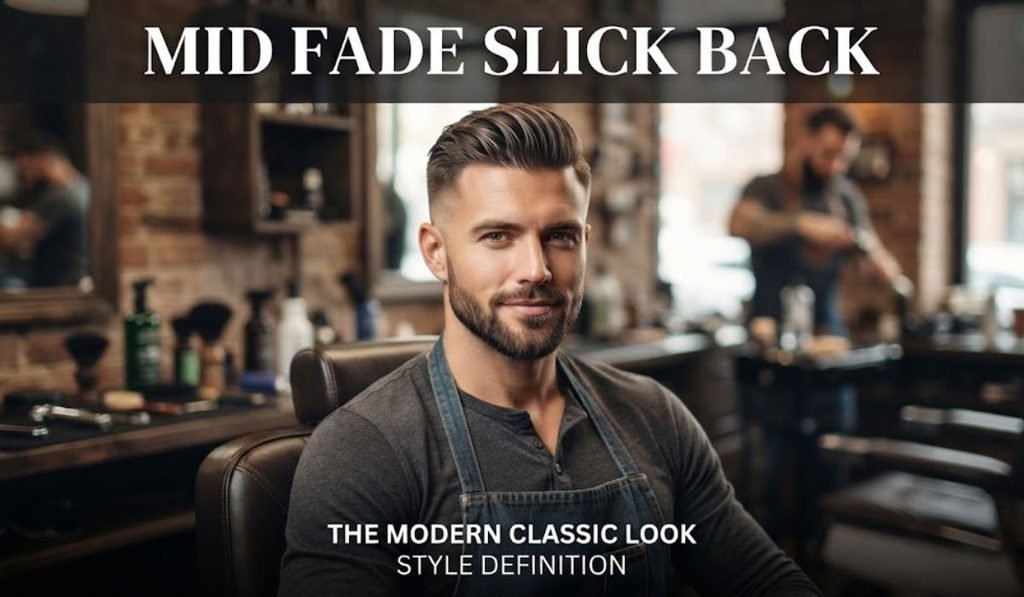 Mid Fade Slick Back