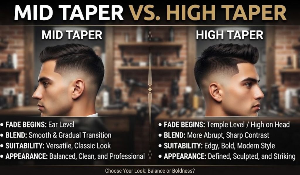 Mid taper vs. high taper