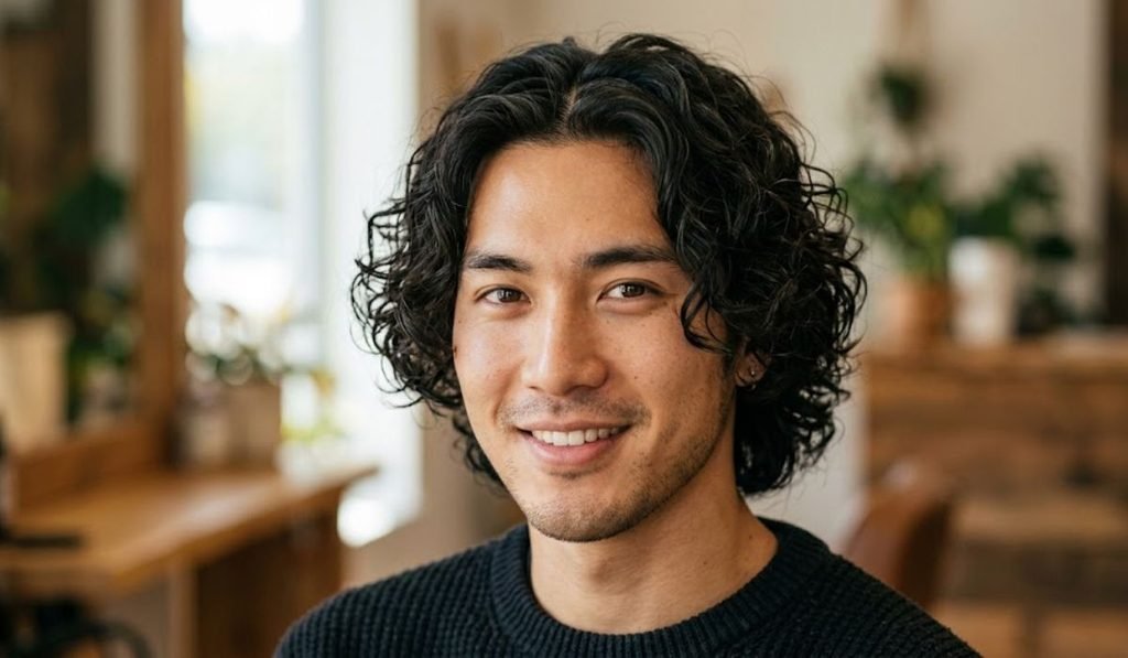 Middle Part Perm