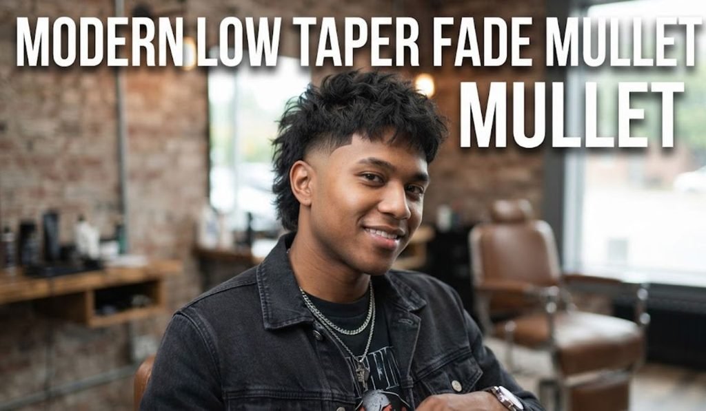 Modern Low Taper Fade Mullet