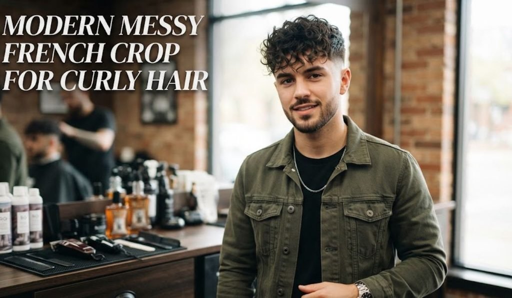 Modern Messy French Crop for Curly Hair