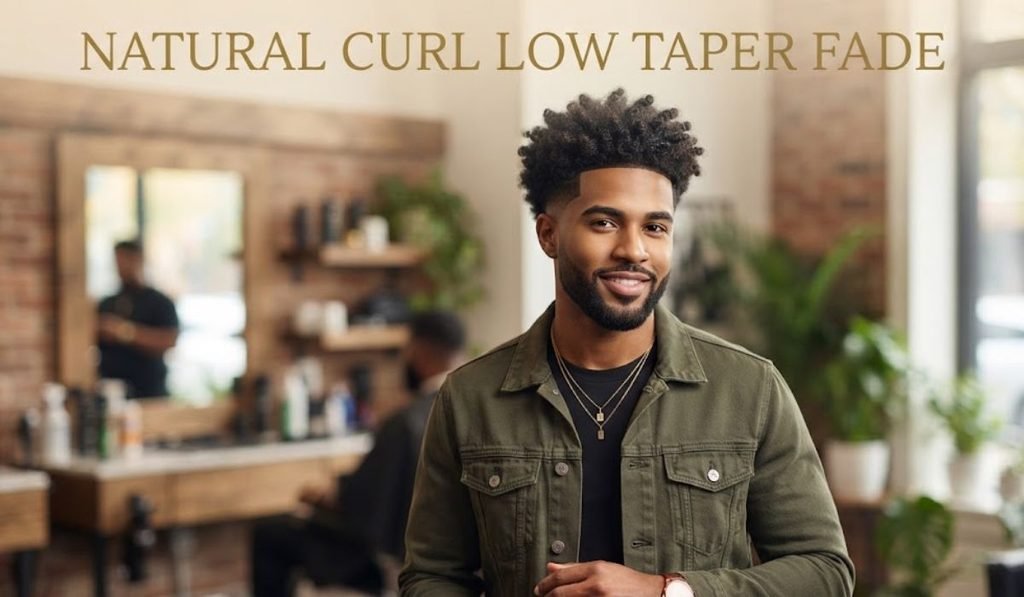 Natural Curl Low Taper Fade