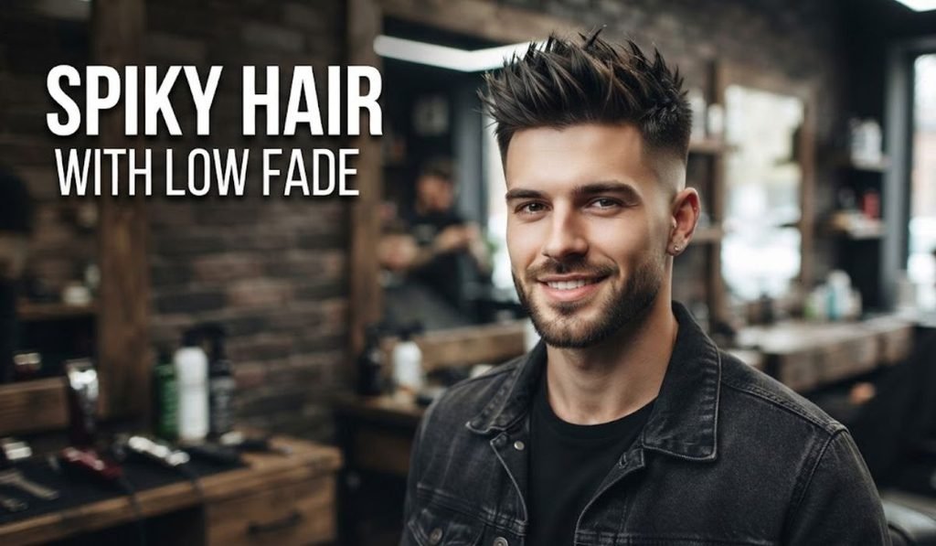 Spiky Hair with Low Fade