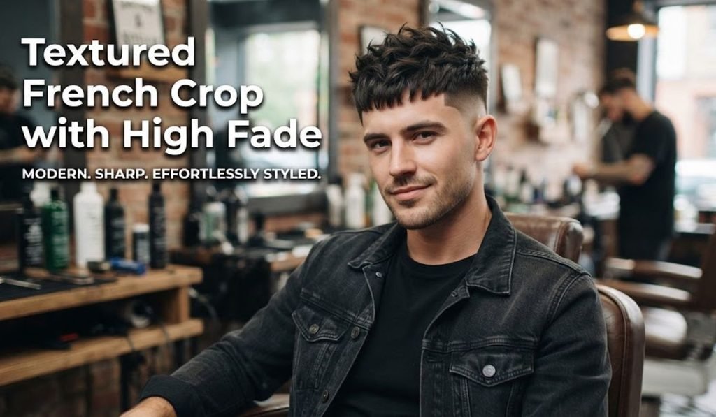 Textured French Crop with High Fade