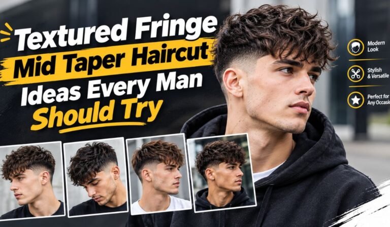 Textured Fringe Mid Taper Haircut Ideas Every Man Should Try
