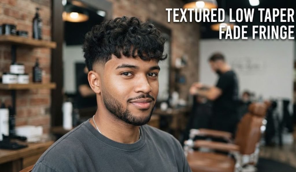 Textured Low Taper Fade Fringe