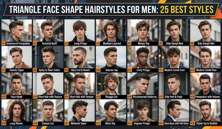 Triangle Face Shape Hairstyles For Men: 25 Best Styles