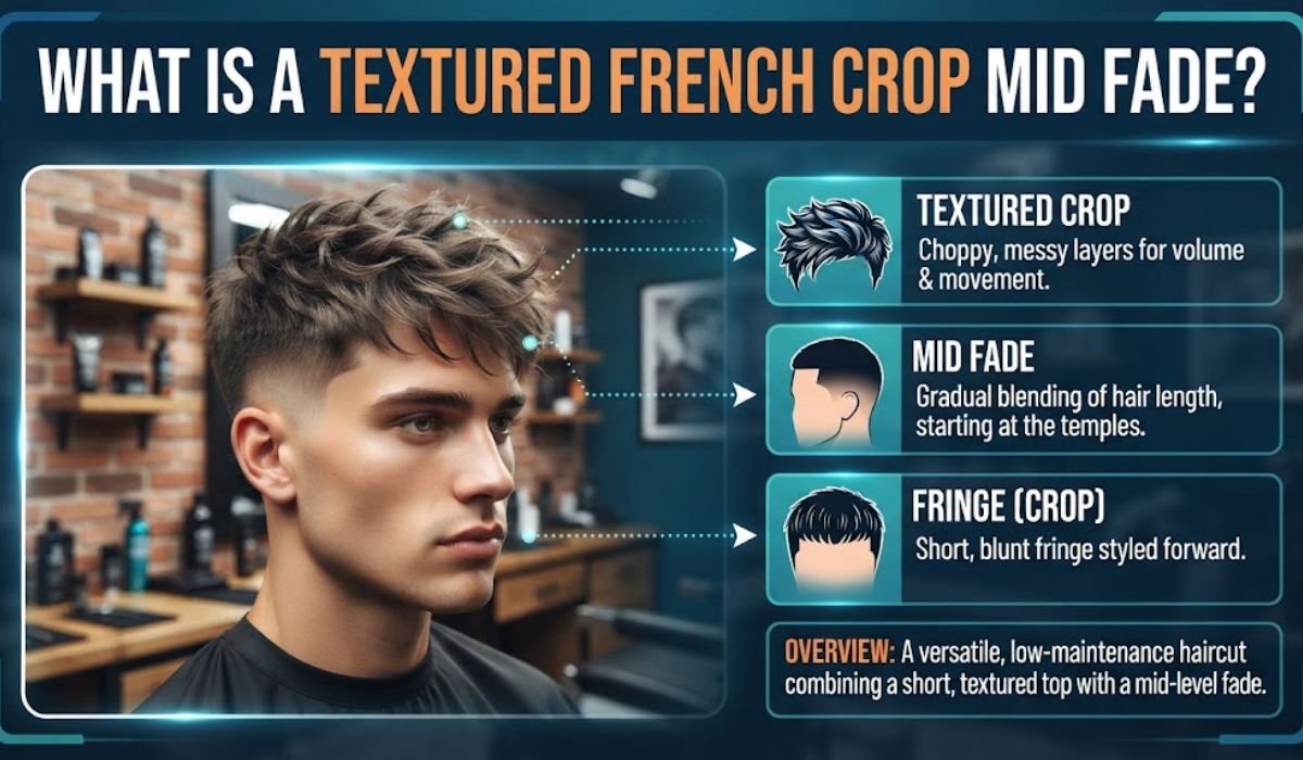 What Is a Textured French Crop Mid Fade?