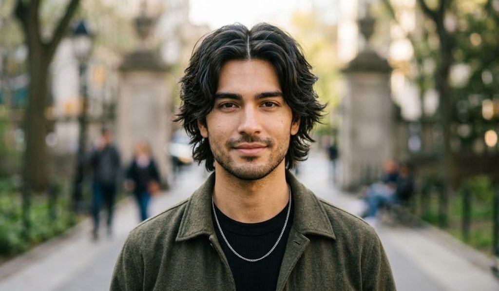 Wolf Cut Middle Part